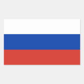 Sticker Rectangulaire Drapeau de la Russie (Devant)