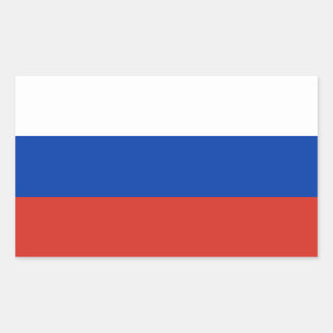 Sticker Rectangulaire Drapeau de la Russie
