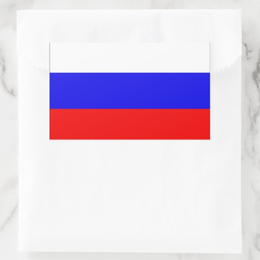 Sticker Rectangulaire Drapeau de la Russie (Sac)