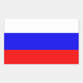 Sticker Rectangulaire Drapeau de la Russie (Devant)