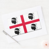Sticker Rectangulaire Drapeau de la Sardaigne (Italie) (Enveloppe)