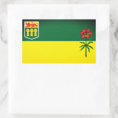 Sticker Rectangulaire Drapeau de la Saskatchewan (CANADA) (Sac)