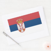 Sticker Rectangulaire Drapeau de la Serbie (Enveloppe)