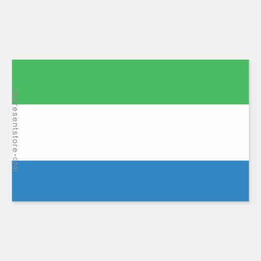 Sticker Rectangulaire Drapeau de la Sierra Leone (Devant)