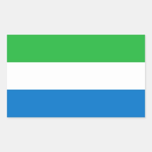 Sticker Rectangulaire Drapeau de la Sierra Leone (Devant)