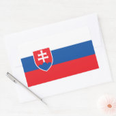 Sticker Rectangulaire Drapeau de la Slovaquie (Enveloppe)