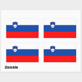 Sticker Rectangulaire Drapeau de la Slovénie (Feuille)