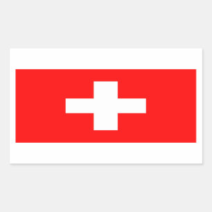 Sticker Rectangulaire Drapeau de la Suisse