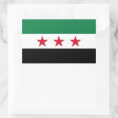 Sticker Rectangulaire Drapeau de la Syrie (Sac)
