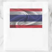 Sticker Rectangulaire Drapeau de la Thaïlande (Sac)