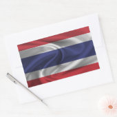 Sticker Rectangulaire Drapeau de la Thaïlande (Enveloppe)