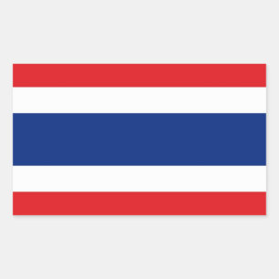 Sticker Rectangulaire Drapeau de la Thaïlande