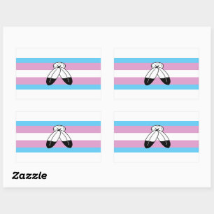 Sticker Rectangulaire Drapeau de la Trans Pride