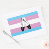 Sticker Rectangulaire Drapeau de la Trans Pride à deux esprits (Enveloppe)
