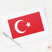 Sticker Rectangulaire Drapeau de la Turquie (Enveloppe)