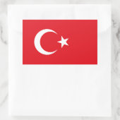 Sticker Rectangulaire Drapeau de la Turquie (Sac)