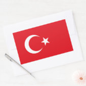 Sticker Rectangulaire Drapeau de la Turquie (Enveloppe)