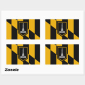 Sticker Rectangulaire Drapeau de la ville de Baltimore (Maryland) (Feuille)