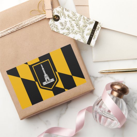 Sticker Rectangulaire Drapeau de la ville de Baltimore (Maryland) (Cadeaux)