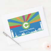 Sticker Rectangulaire Drapeau de la ville de Columbus (Enveloppe)