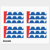 Sticker Rectangulaire Drapeau de la ville de Des Moines (Feuille)