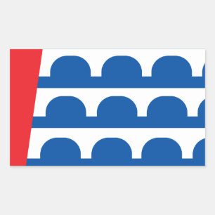 Sticker Rectangulaire Drapeau de la ville de Des Moines