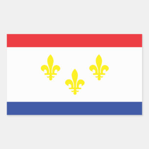 Sticker Rectangulaire Drapeau de la ville de la Nouvelle-Orléans
