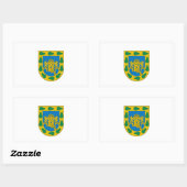 Sticker Rectangulaire Drapeau de la ville de Mexico (Feuille)
