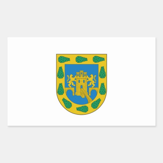 Sticker Rectangulaire Drapeau de la ville de Mexico (Devant)