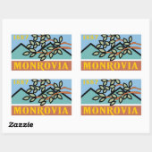 Sticker Rectangulaire Drapeau de la ville de Monrovia (Feuille)