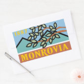 Sticker Rectangulaire Drapeau de la ville de Monrovia (Enveloppe)