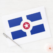 Sticker Rectangulaire Drapeau de la ville d'Indianapolis (Indiana) (Enveloppe)