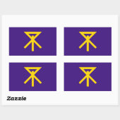 Sticker Rectangulaire Drapeau de la ville d'Osaka préfecture de Osaka sy (Feuille)