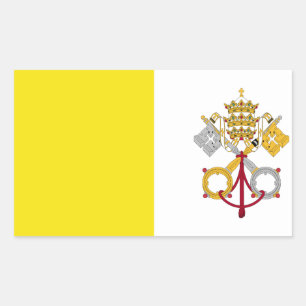 Sticker Rectangulaire Drapeau de la ville du Vatican