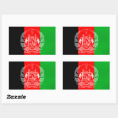 Sticker Rectangulaire Drapeau de l'Afghanistan (Feuille)