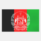 Sticker Rectangulaire Drapeau de l'Afghanistan (Devant)