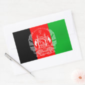 Sticker Rectangulaire Drapeau de l'Afghanistan (Enveloppe)