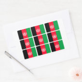 Sticker Rectangulaire Drapeau de l'Afghanistan x 9 (Enveloppe)