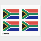Sticker Rectangulaire Drapeau de l'Afrique du Sud (Feuille)