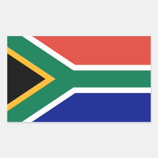 Sticker Rectangulaire Drapeau de l'Afrique du Sud (Devant)