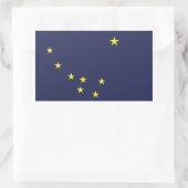 Sticker Rectangulaire Drapeau de l'Alaska (Sac)
