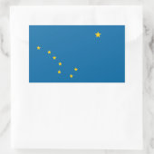 Sticker Rectangulaire Drapeau de l'Alaska (Sac)