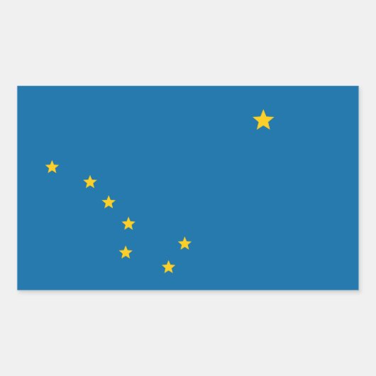 Sticker Rectangulaire Drapeau de l'Alaska (Devant)