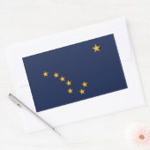 Sticker Rectangulaire Drapeau de l'Alaska (Enveloppe)
