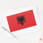 Sticker Rectangulaire Drapeau de l'Albanie (Enveloppe)