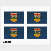 Sticker Rectangulaire Drapeau de l'Alberta (Feuille)
