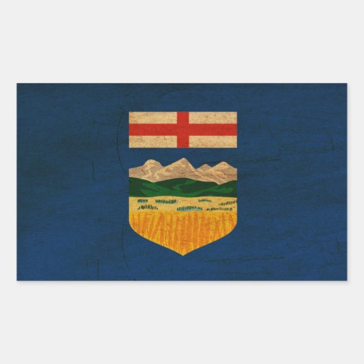 Sticker Rectangulaire Drapeau de l'Alberta (Devant)