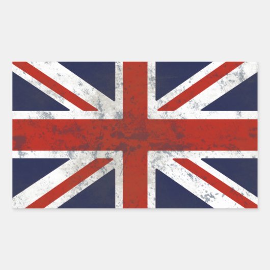 STICKER RECTANGULAIRE DRAPEAU DE L'ANGLETERRE (Devant)