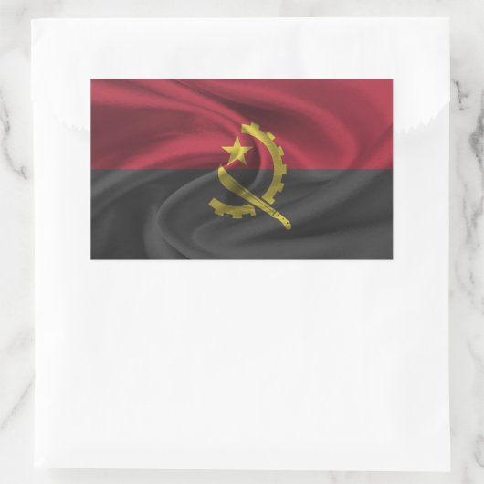 Sticker Rectangulaire Drapeau de l'Angola (Sac)