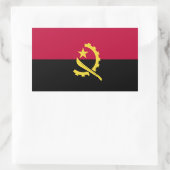Sticker Rectangulaire Drapeau de l'Angola (Sac)